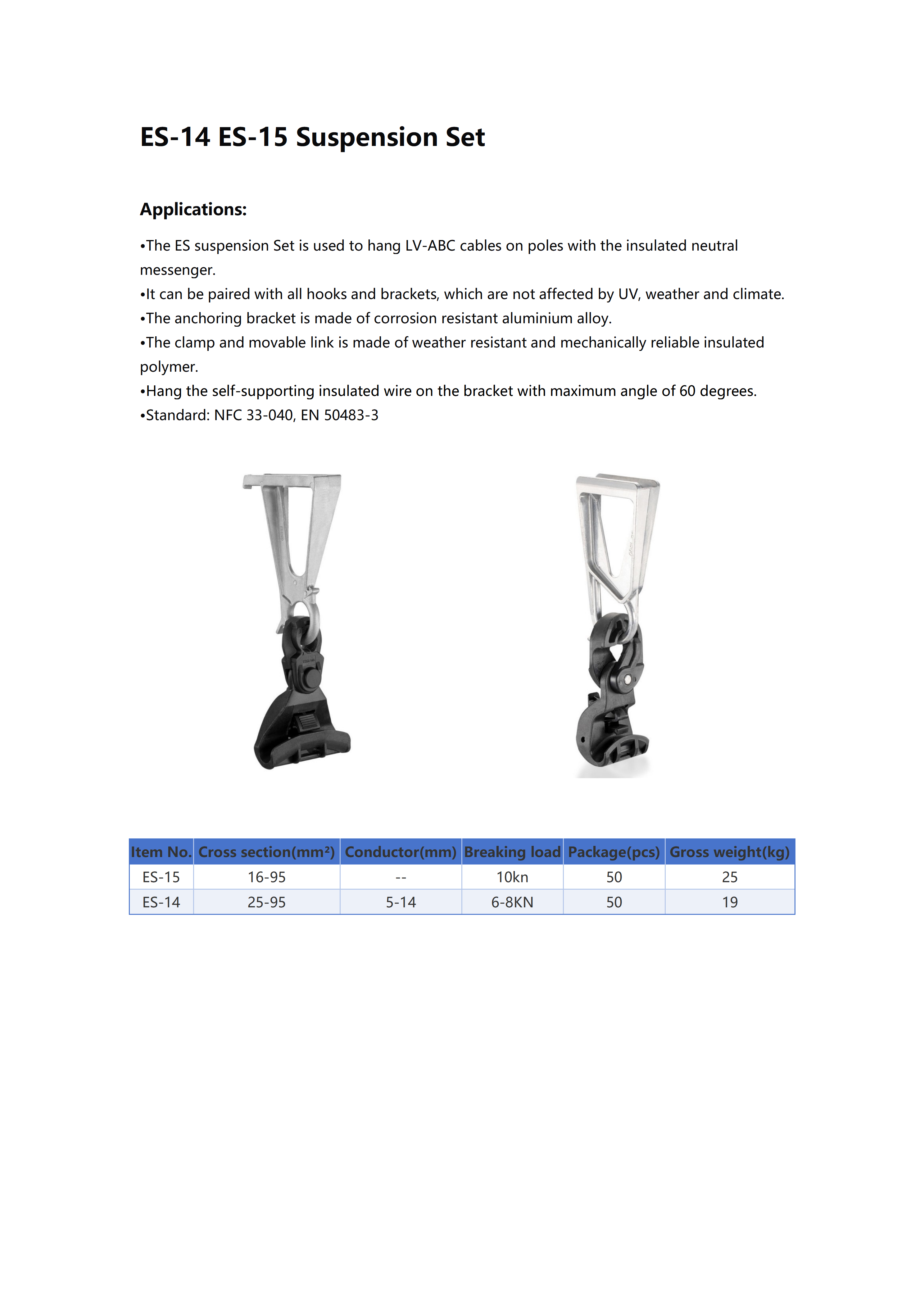 ES-15 Suspension Set detail 1